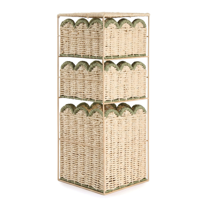 Stylish storage system with woven baskets Stornfield