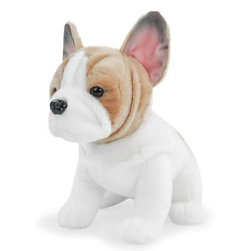 Realistic Seated Border Collie Plush Toy with Long Soft Fur Stornfield