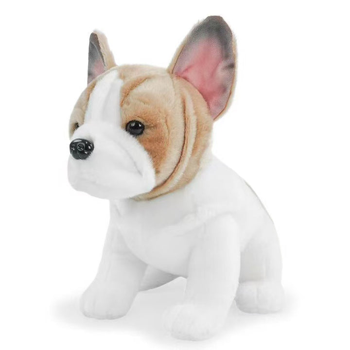 Realistic Seated Border Collie Plush Toy with Long Soft Fur Stornfield