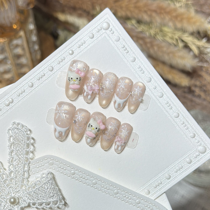 Decorative Themed Press-On Nail Art Set Stornfield