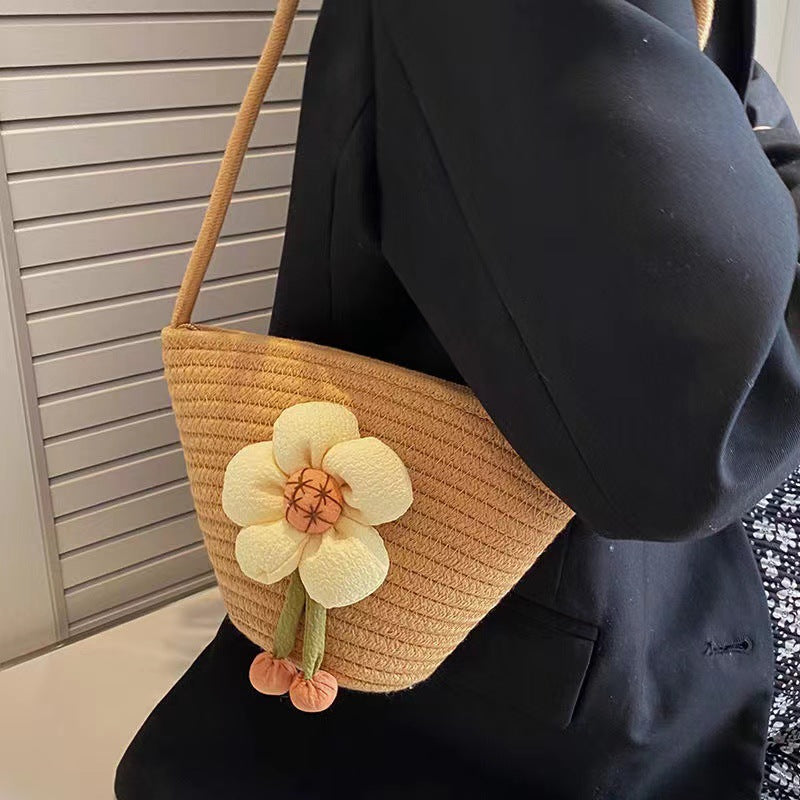 Flower-embellished shoulder bag Stornfield