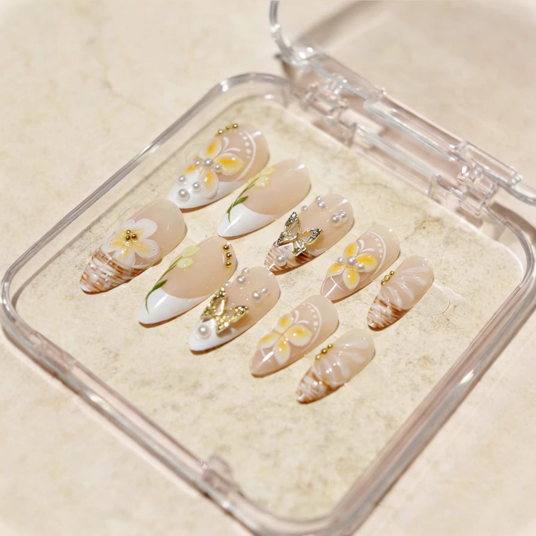 Floral Design Luxury Press-On Nails Stornfield