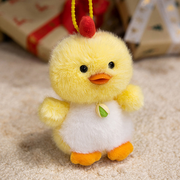 Plush Dog Bag Charm Keychain with Soft Faux-Fur Body & Loop Strap Stornfield