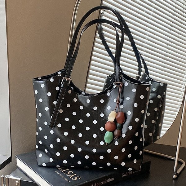 Stylish Polka Dot Tote Bag
