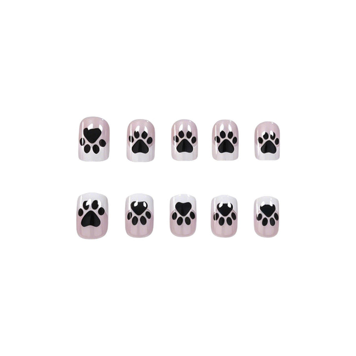 Artistic Paw Print Acrylic Nail Art Extensions Stornfield