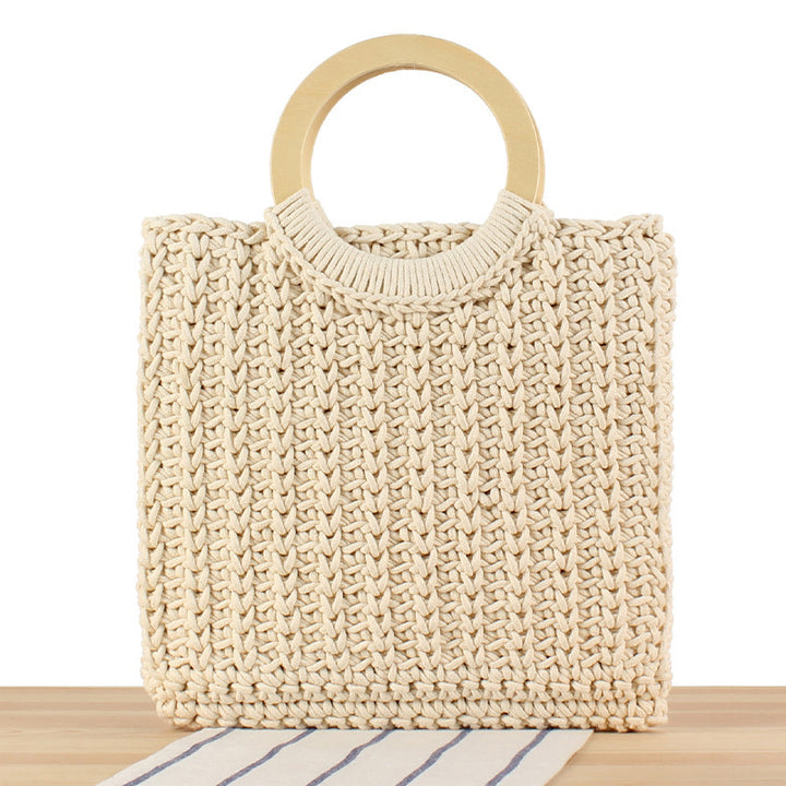 Handbag with Modern Geometric Knit Design Stornfield