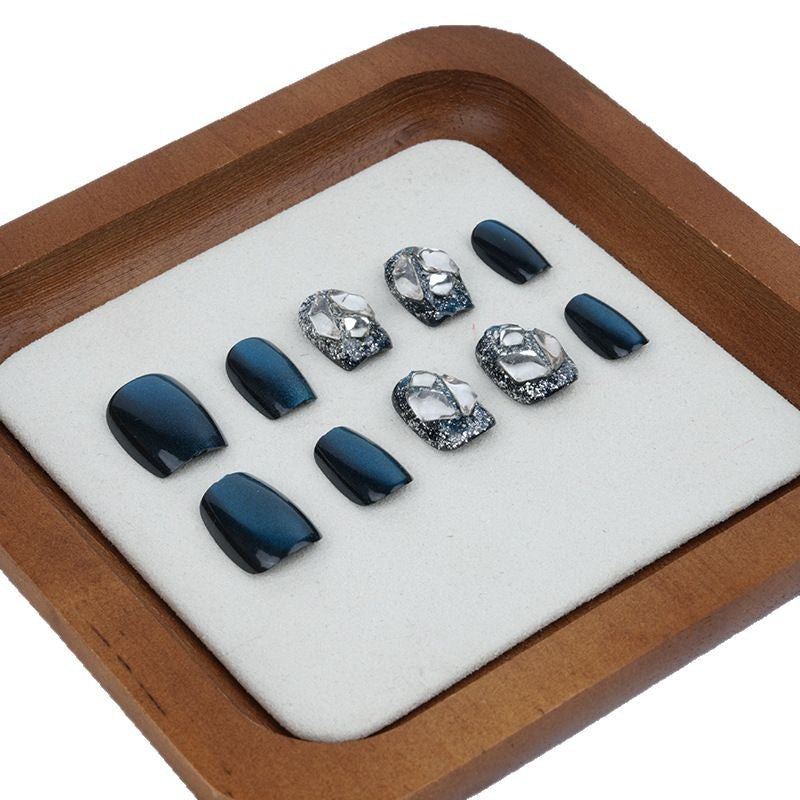 Premium Rhinestone-Studded Press-On Nail Set Stornfield