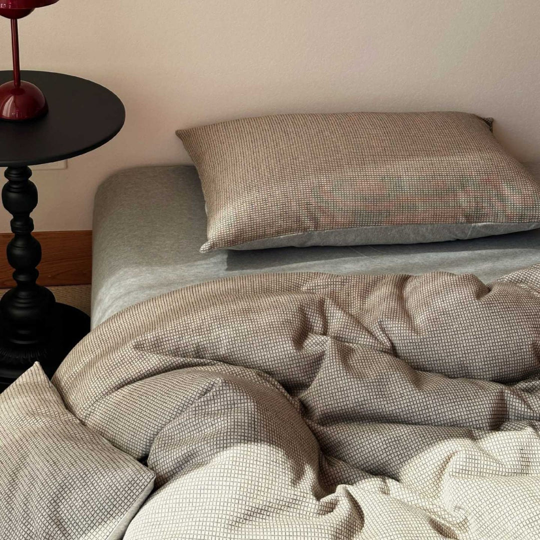 Cherry-Print Cotton Jersey Duvet Cover Set with Matching Pillowcases
