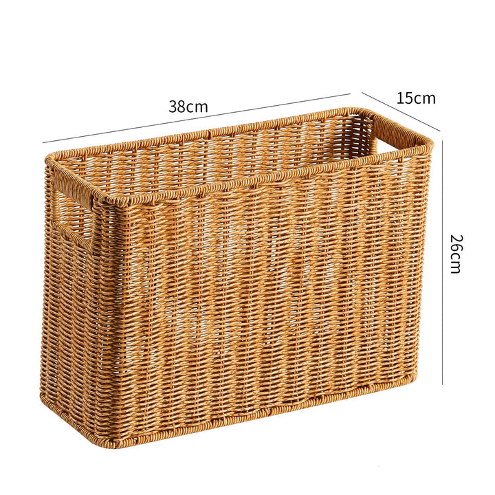 Handcrafted Rectangular Wicker Storage Bin Stornfield