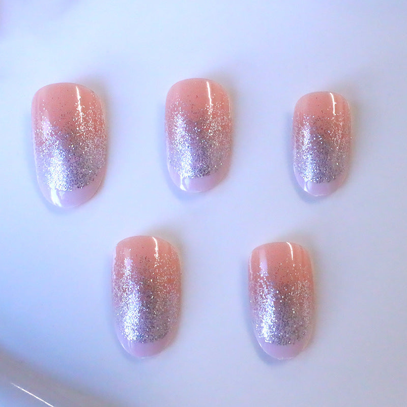 Glittery French Tip Nail Enhancements Stornfield