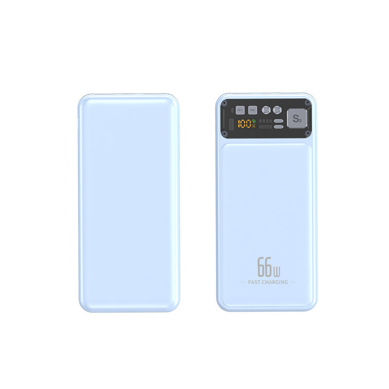 Power bank with integrated cable system and digital charging display Stornfield