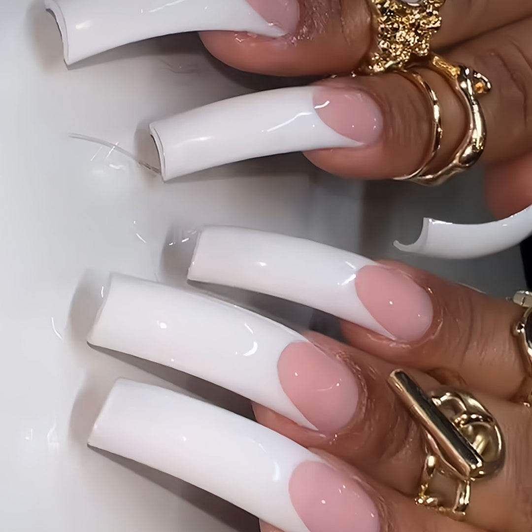 Premium French Tip Press-On Nails Stornfield