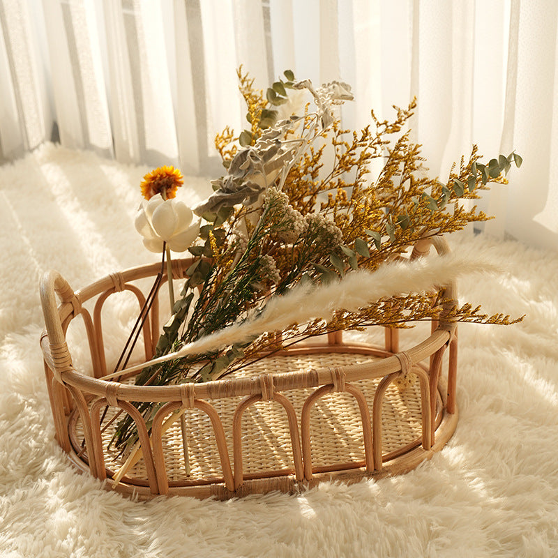 Women's oval rattan serving basket Stornfield
