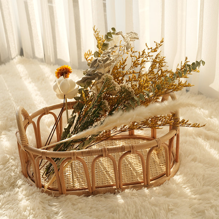 Women's oval rattan serving basket Stornfield