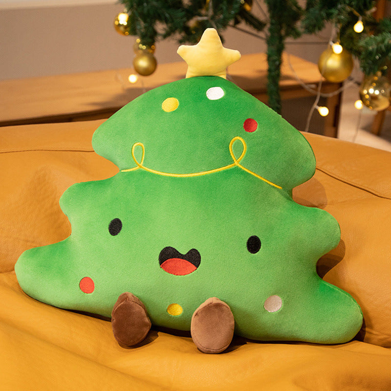 Plush Snowman Decorative Cuddle Pillow with Embroidered Face, Scarf & Pom-Pom Hat Stornfield