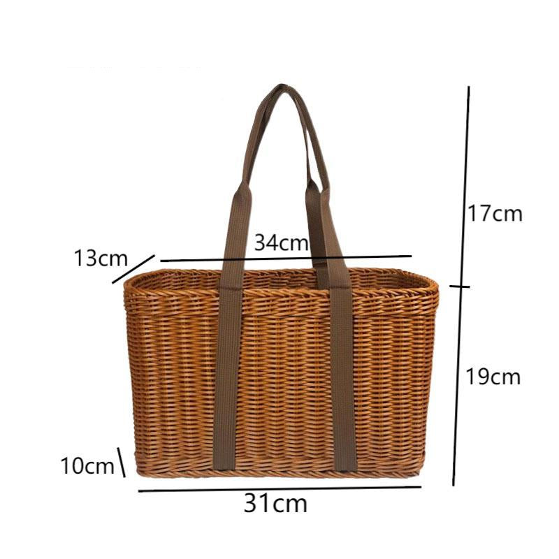 Handcrafted Woven Shopper Basket Stornfield