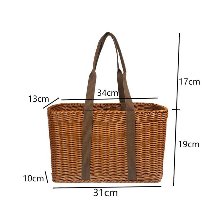Handcrafted Woven Shopper Basket Stornfield