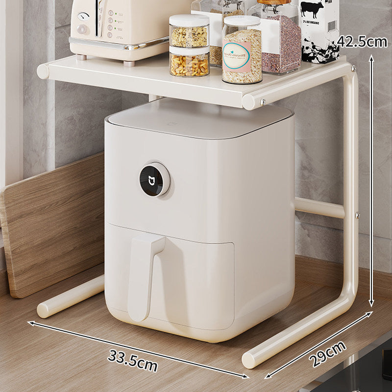 Minimalist C-Frame End Table with Wide Floating Shelf and Under-Table Clearance