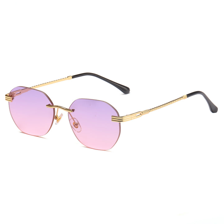 Women's stylish geometric sunglasses with decorative metal frame Stornfield