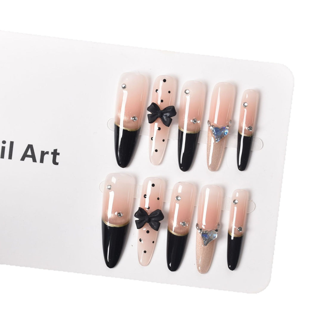Elegant Pointed Tip Press-On Nail Extensions Stornfield