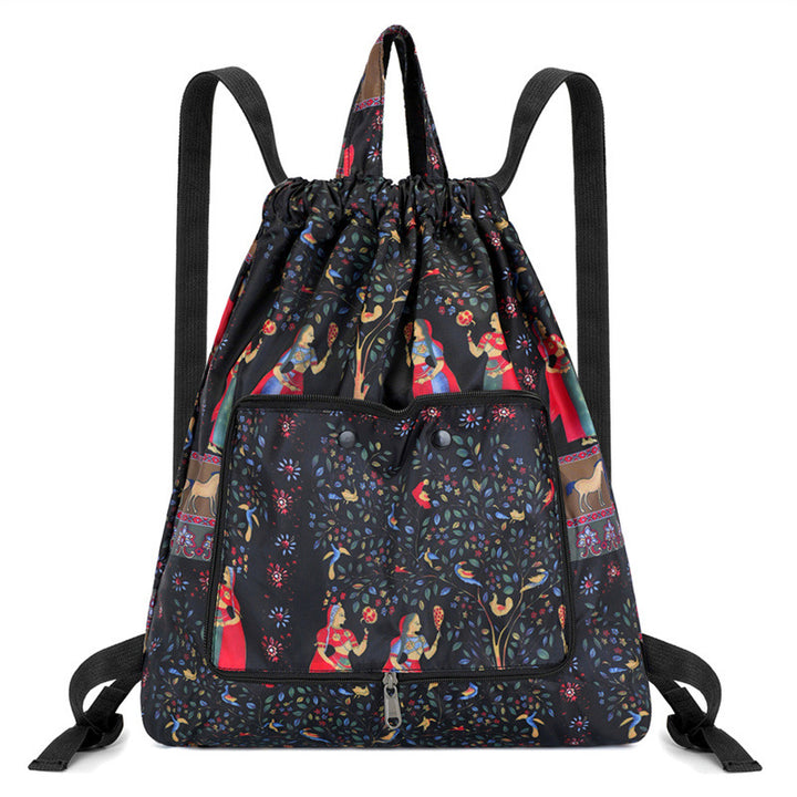Lightweight Floral Drawstring Backpack Stornfield