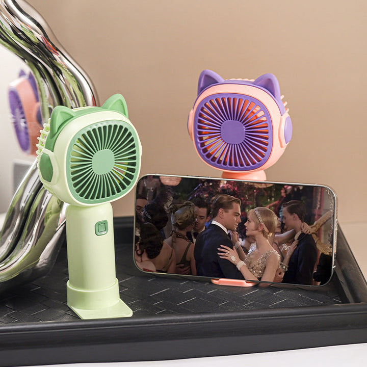 Women Portable Hand Fan in Cat Design Stornfield
