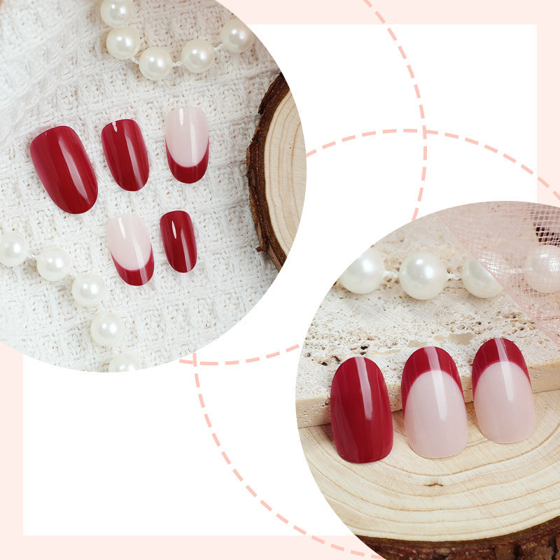Elegant Dual-Tone Press-On Nail Art Stornfield
