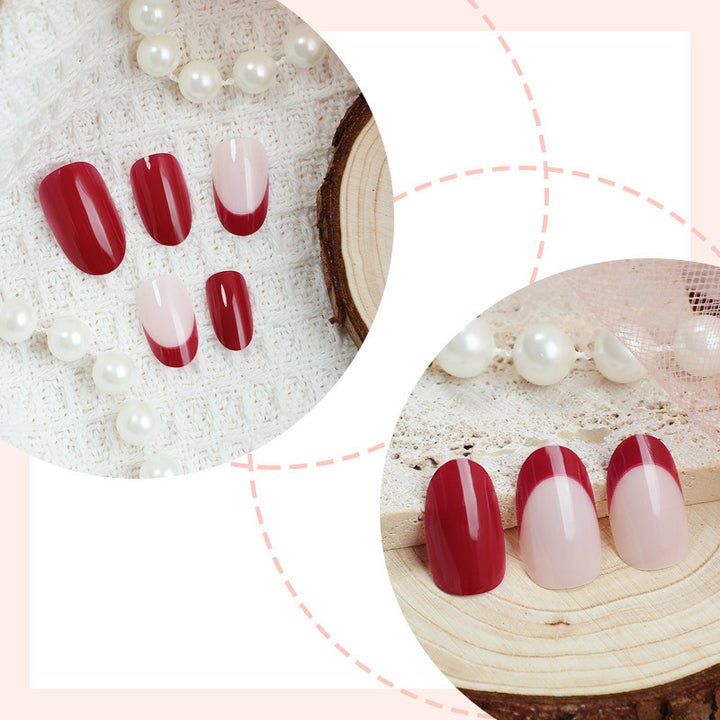 Elegant Dual-Tone Press-On Nail Art Stornfield