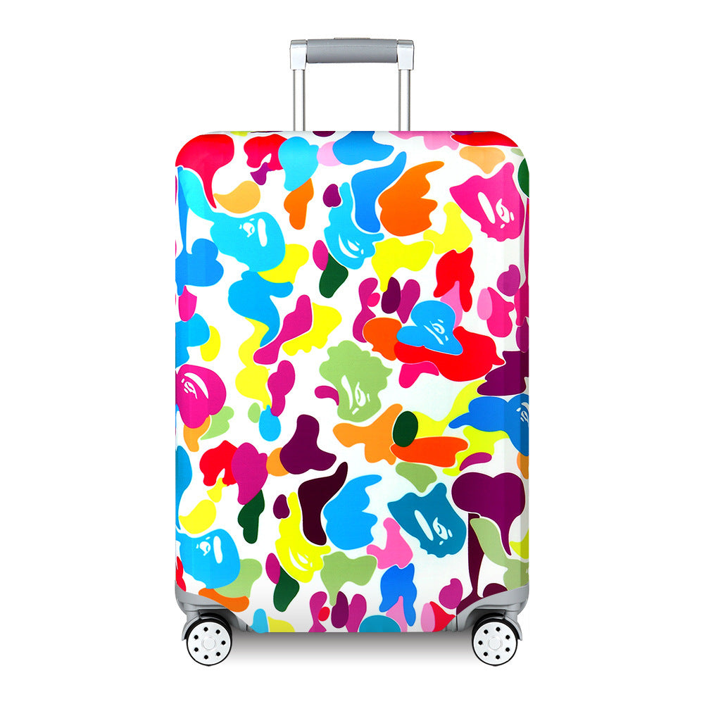 Unisex hard-shell suitcase with modern wave pattern Stornfield