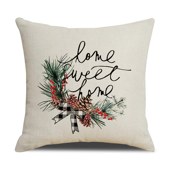 Festive Hot Cocoa Bar Throw Pillow