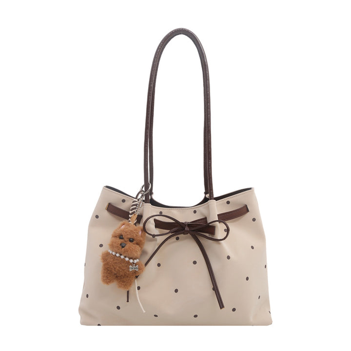 Elegant Polka Dot Tote Handbag