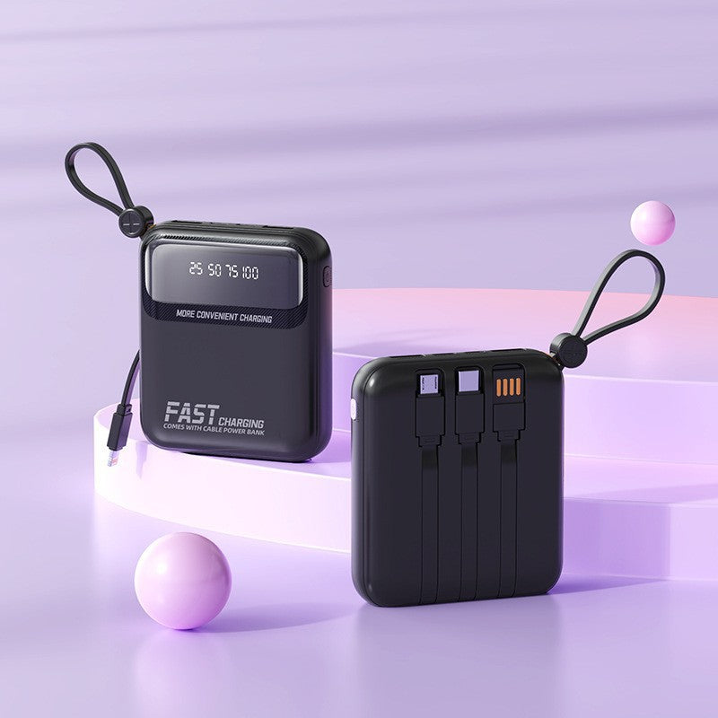 Portable power bank with integrated cables and multifunctional charging port Stornfield