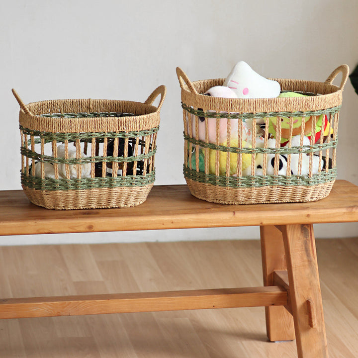 Handcrafted storage basket with natural material Stornfield
