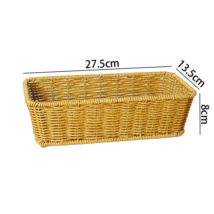 Versatile Woven Rectangular Storage Basket Stornfield