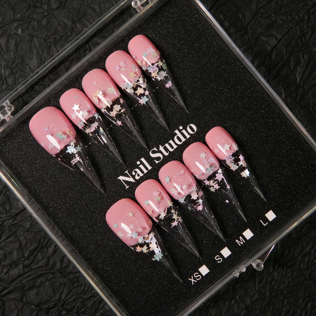 Starry Glamour Stiletto Press-On Nails