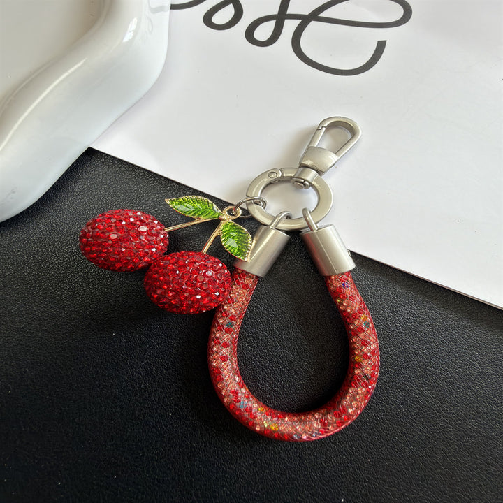 Decorative Rhinestone Cherry Keychain Stornfield