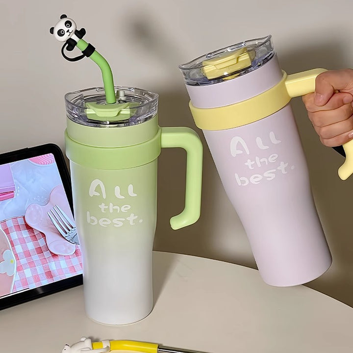 Women’s insulated cup with integrated straw and practical handle Stornfield