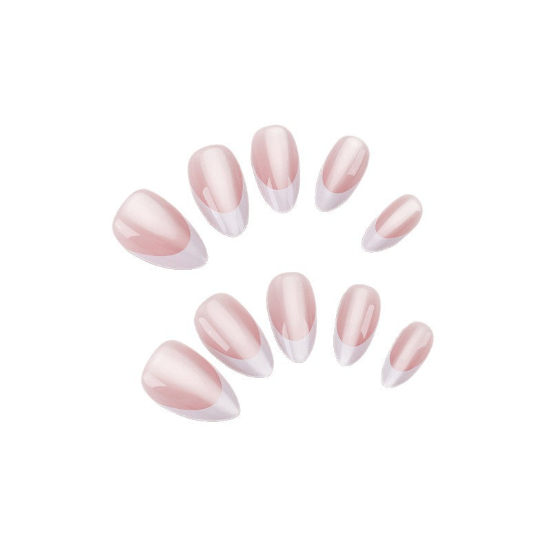 Elegant French Tip Press-On Nail Art Stornfield