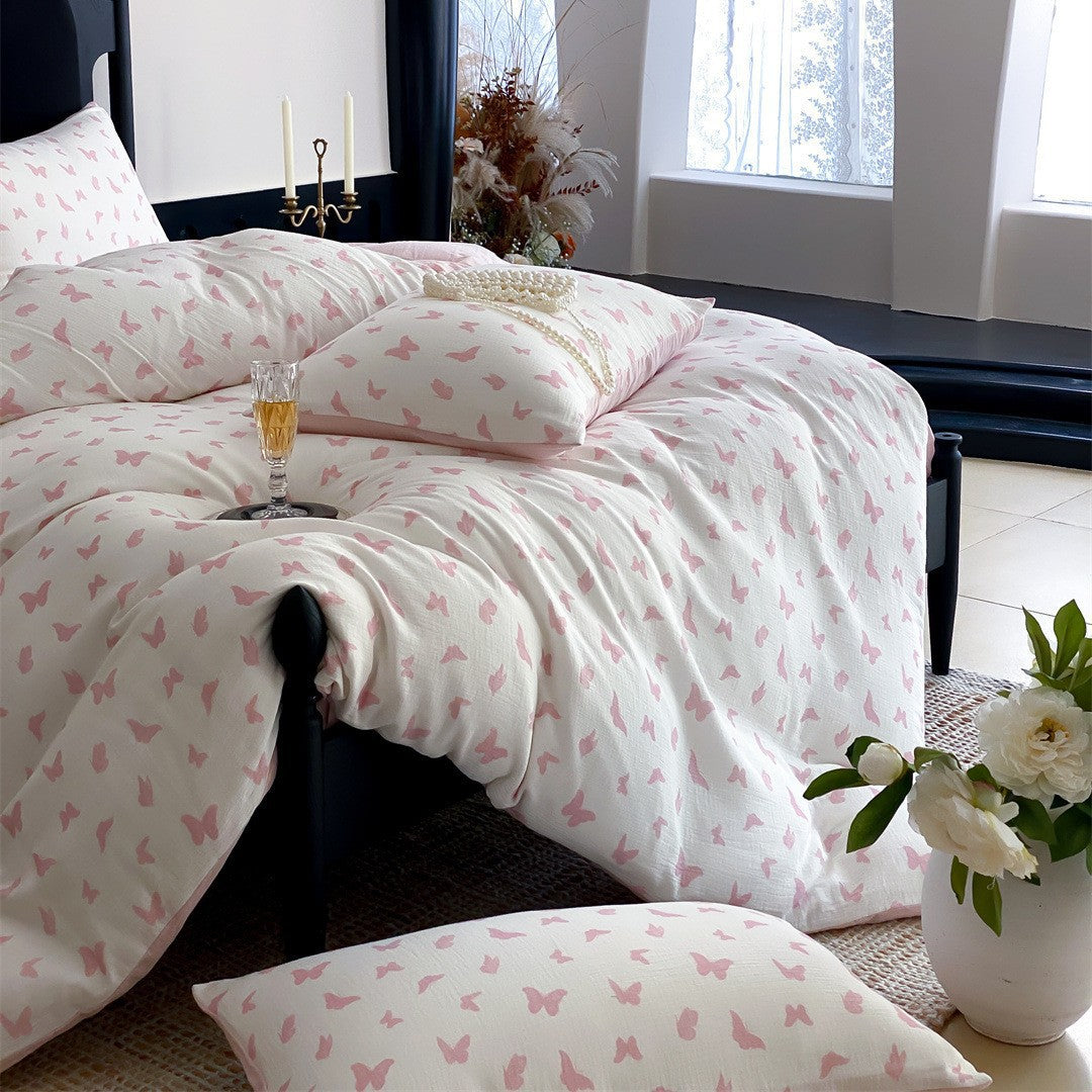 Silky Microfiber Duvet Cover Comforter Bedding Set with Hypoallergenic Pillow Shams
