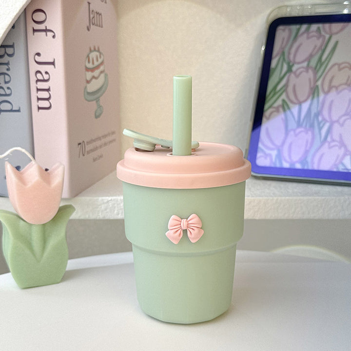 Women's Reusable Drinking Cup with Integrated Straw and Secure Closure Stornfield