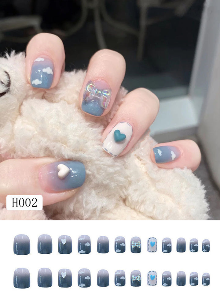 Artificial nail tips with bow design Stornfield