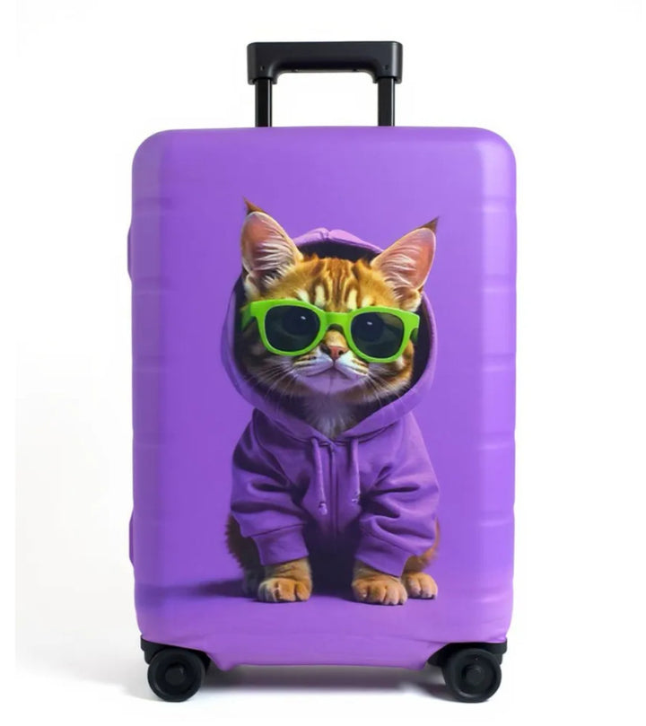 Unisex nan elastic suitcase cover with artistic marble print, shockproof fit and tear-resistant stretch material Stornfield