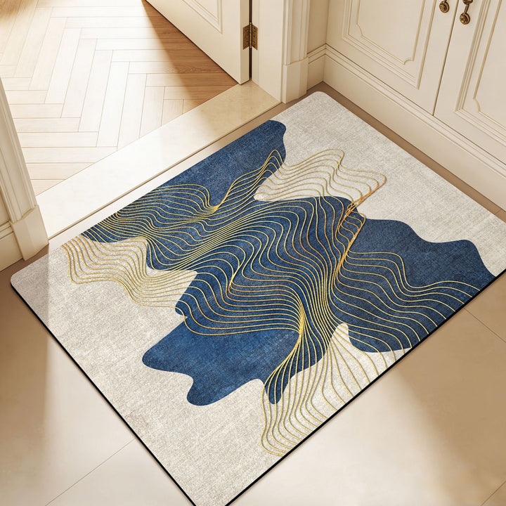 Modern Abstract Leaf Design Area Rug Stornfield