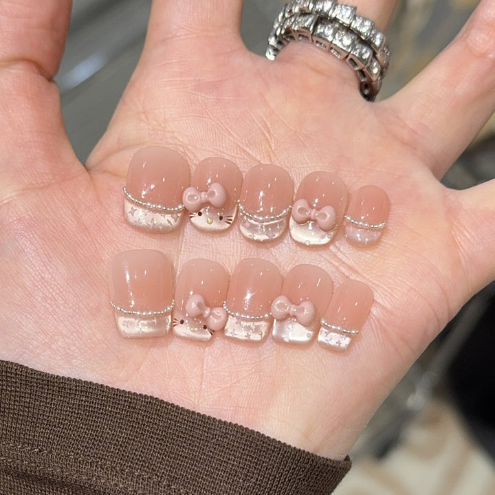 Artificial Nail Art Tips with Playful Design Stornfield