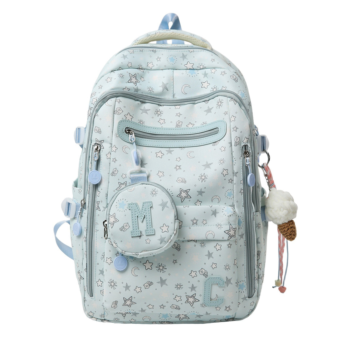 Playful Star-Printed School Backpack