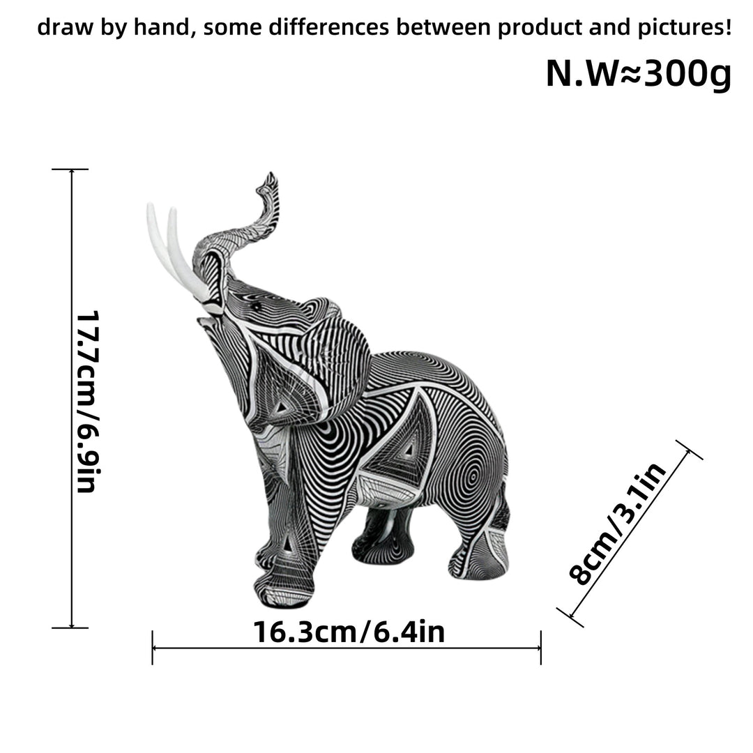 Creative elephant figurine with colorful design Stornfield