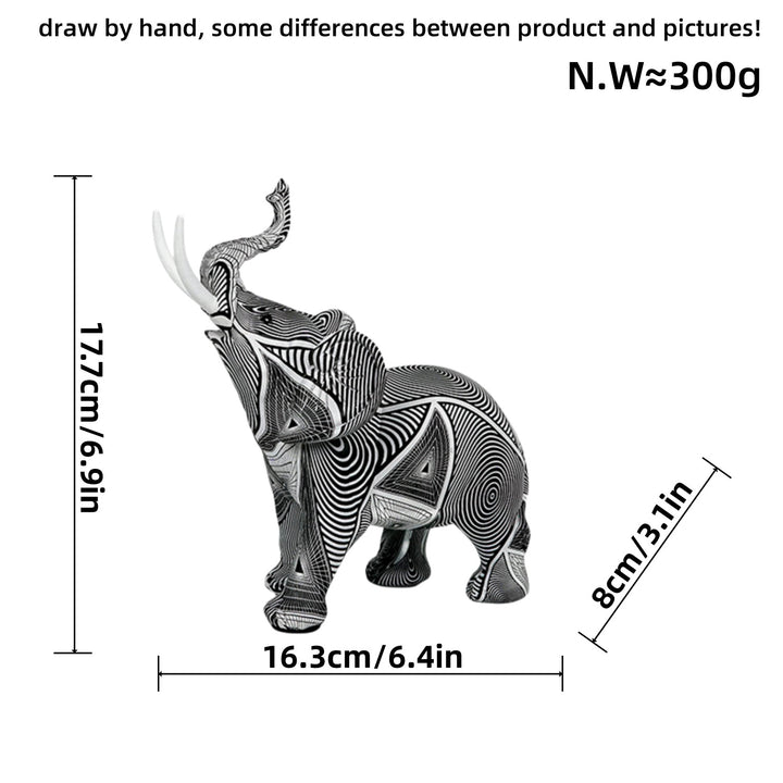 Creative elephant figurine with colorful design Stornfield