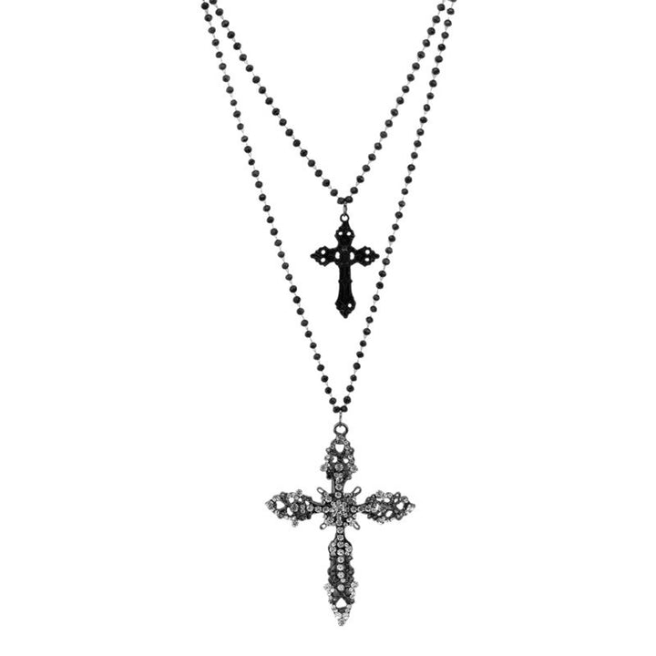 Dual-Layered Cross Pendant Necklace Stornfield