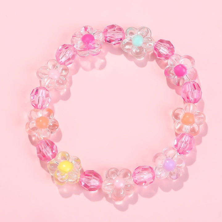 Friendship bracelet with colorful flower motifs Stornfield