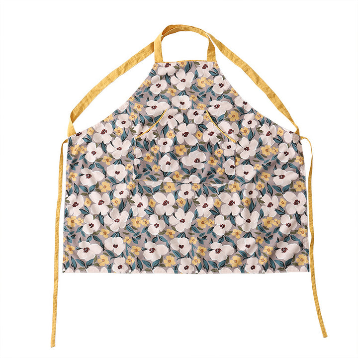 Cotton utility cooking apron with adjustable straps and patch pocket Stornfield